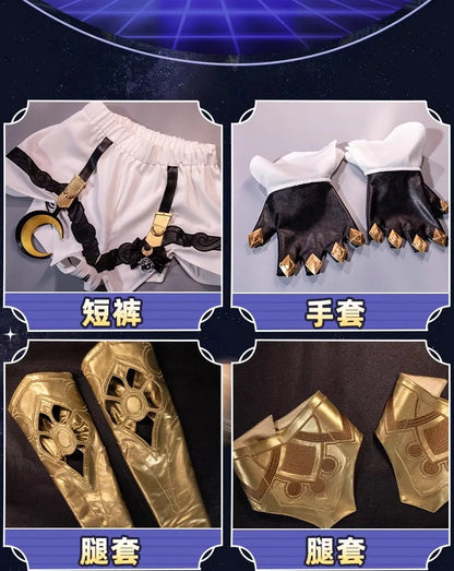 iCoser Honkai Star Rail Cipher Cosplay Costume Wig Bodysuit Uniform Cifera Tail Halloween Party for Women Girls Festival Props