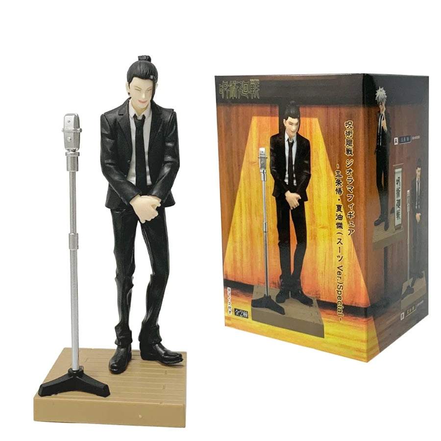 17cm Jujutsu Kaisen Anime Figure Suit Gojou Satoru Action Figure Handsome Suit Man Geto Suguru Figurine PVC Collection Model Toy
