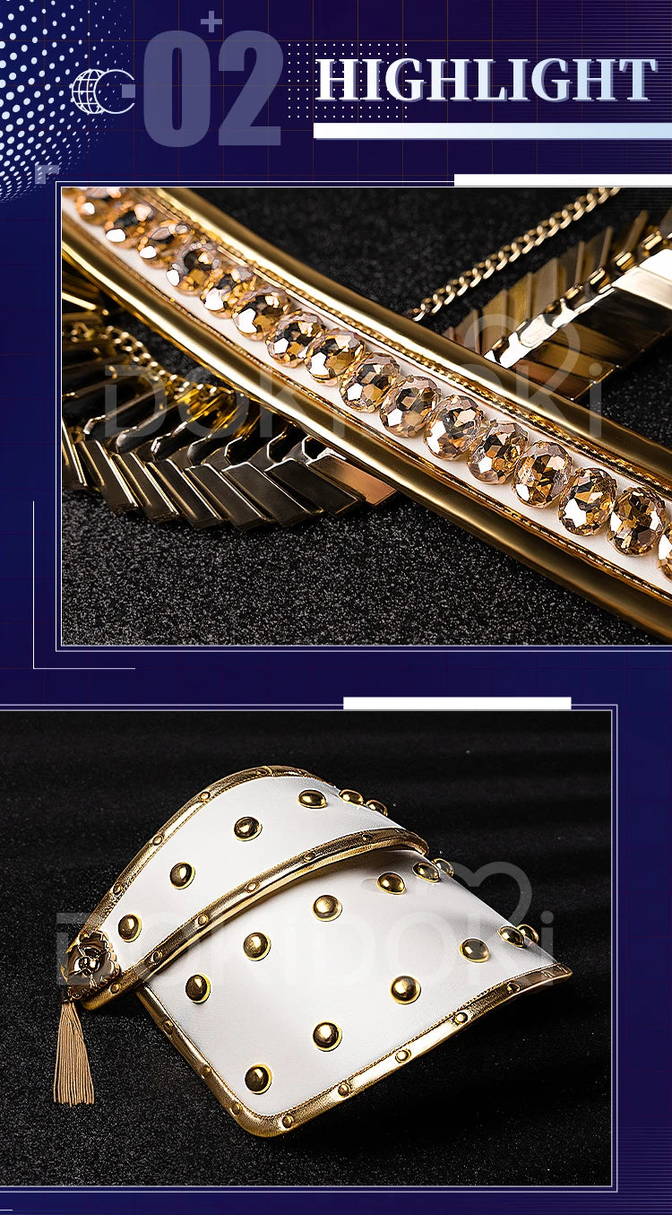 【Last Batch】IN STOCK Rumii Miraa Zoeyy Cosplay Costume【S-3XL】DokiDoki-SR Women Golden Costume Rumii Cosplay Suit Plus Size