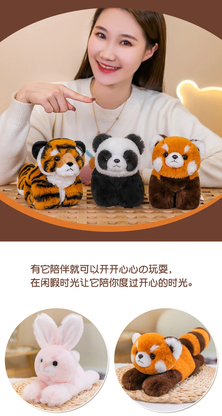 A Panda Doll Lying on Its Wrist in A Lap Lap, A Plush Toy Bracelet in Plush Stuffed Animal Kids Birthday Christmas Gift Stitch