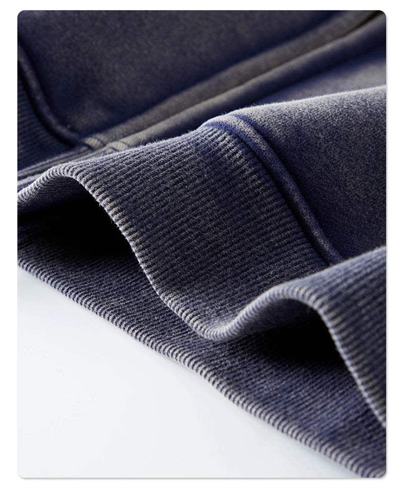 ZODF New Winter Men Batik Washed Zipper Hoodies Women Unisex Loose Thick Warm 360gsm Fleece Hooded Coat Sweatpants Set HY0713