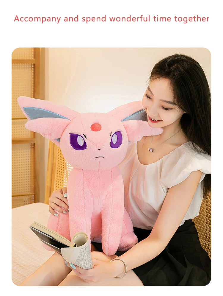 40/70cm Espeon Pokemon Plush Toys Large Anime Doll Pillow Cartoon Giant Pokémon Eifie Plushie Stuffed Gift for Kids Christmas