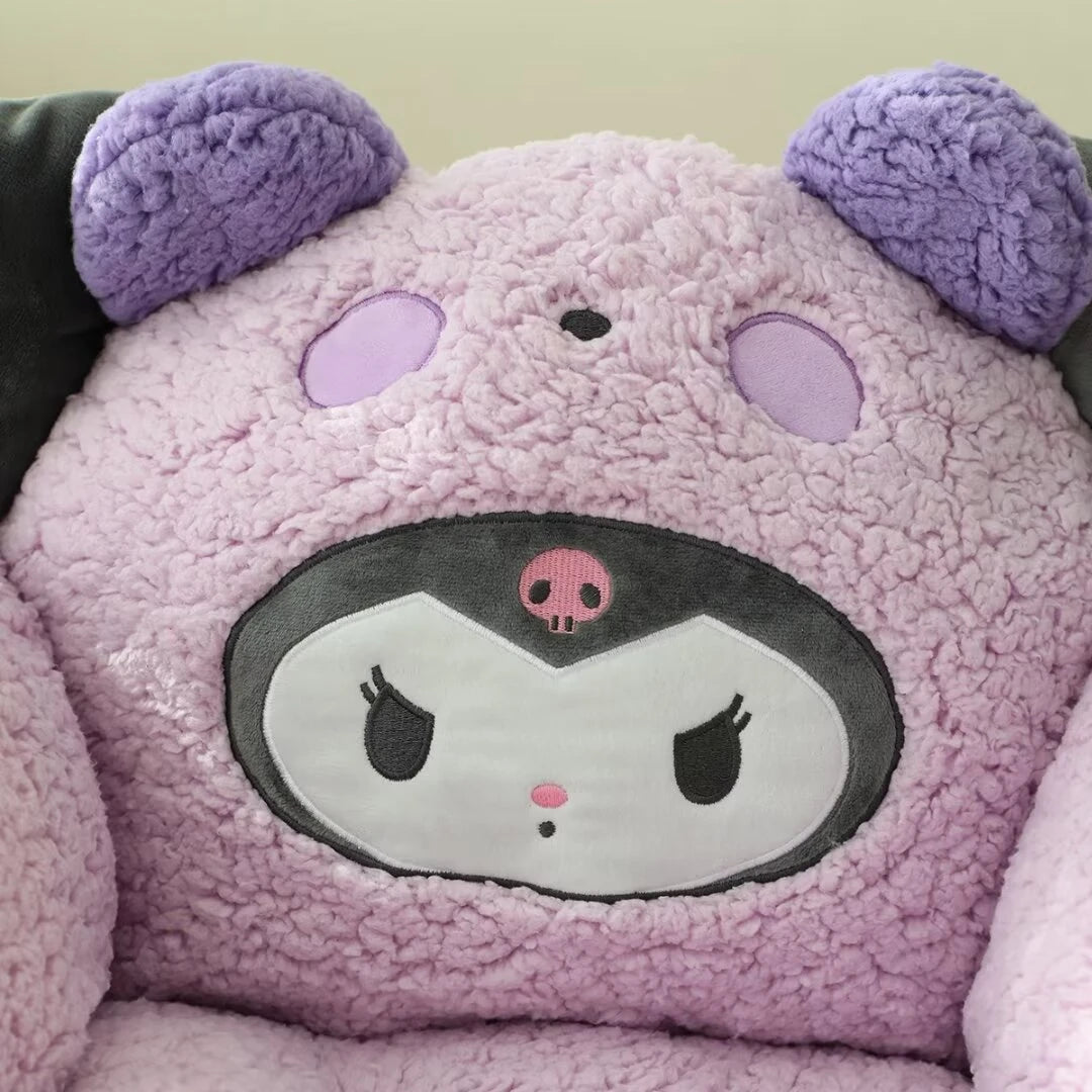 Comfortable Kuromi My Melody Seat Cushion Warm Buttocks Soft Stuffed Anime Cinnamoroll Back Sitting Cushion Chair Non-slip