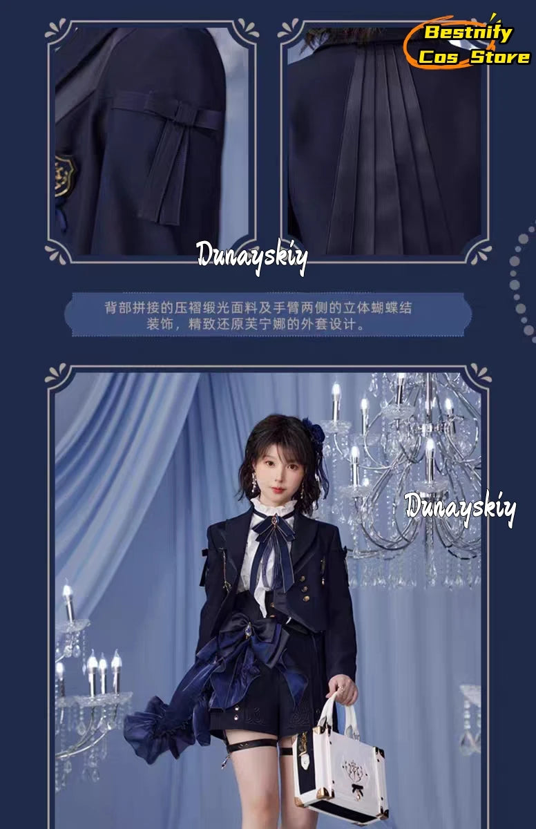 Genshin Impact Furina Cosplay Costume XS-XL Polyester Set