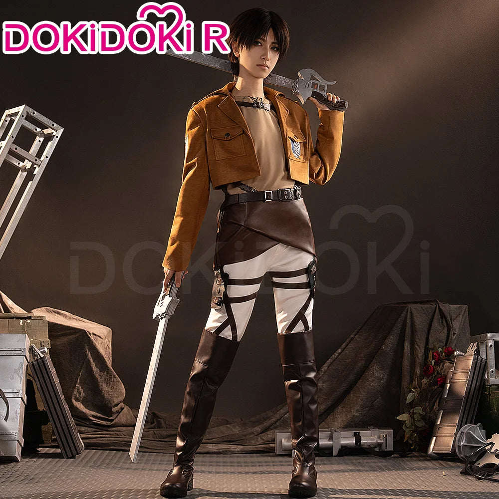 IN STOCK Erenn Mikasaa Levii Hangee Arminn Cosplay Costume Anime【S-3XL】DokiDoki-R Women Men Leather Plus size
