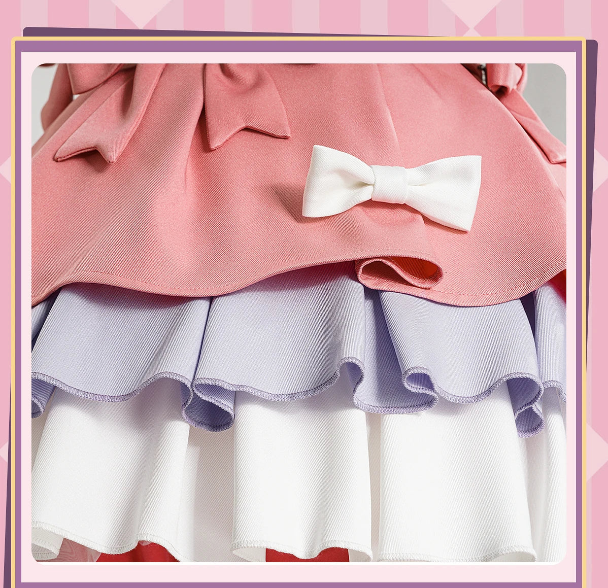 UWOWO Collab series: Game Identity Crossover II Cheerleader Cosplay Costume Pink Costume