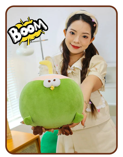 Hot 30-60cm Fun Coconut Chicken Animal Plush Doll Pillow Cute Big Eyes Big Chicken Leg Round Chicken Soft Plush Toy Home Decor
