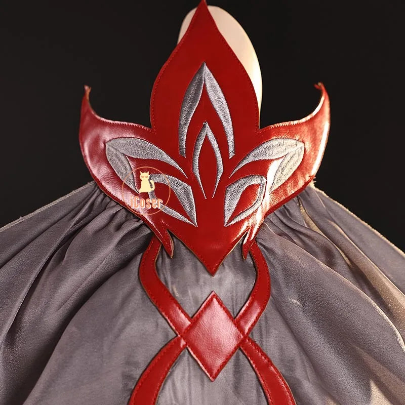 Genshin Impact Ronova Cosplay Costume Wig Dress Uniform Headwear Four Shades Halloween Party Women Girls Carnival Props iCoser