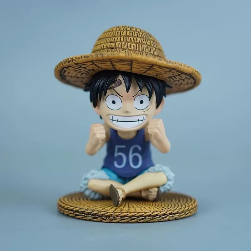 One Piece Luffy Anime Figures 9.5cm Monkey D. Luffy Figure Cute Pvc Statue Desktop Decor Collection Model Toys Xmas Gift