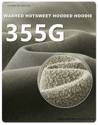 ZODF Women Hotsweet 2025 Winter Washed Fleece Crop Hoodies Girls Oversized Raglan Sleeve 400gsm Hooded Pullovers HY0648