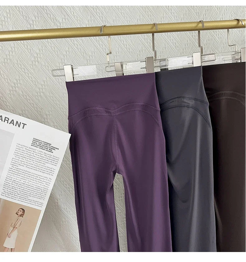 The Codex Women’s High-Waisted Flared Yoga Pants Comfortable Pilates Running Leggings Stylish Gym Trousers