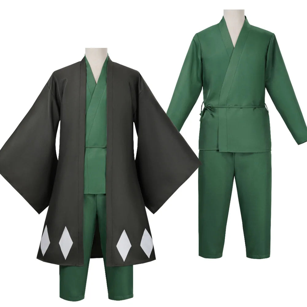 Bleach Urahara Kisuke Cosplay Costume Set Polyester Adult Unisex