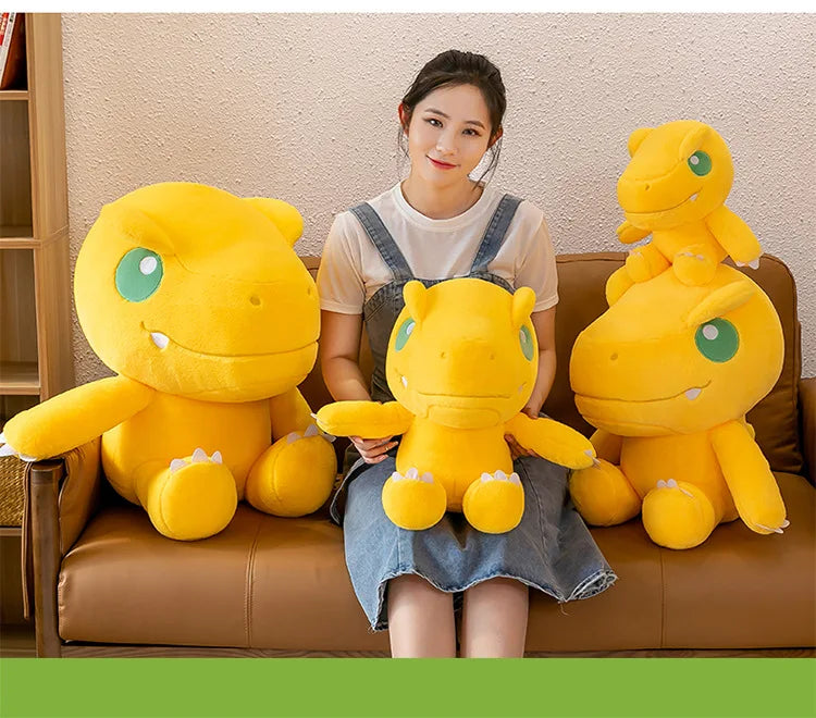 45/55/70cm Big Size Agumon Digimon Adventure Anime Plush Stuffed Doll Kawaii Decoration Plushies Children Pillow Holiday Gift