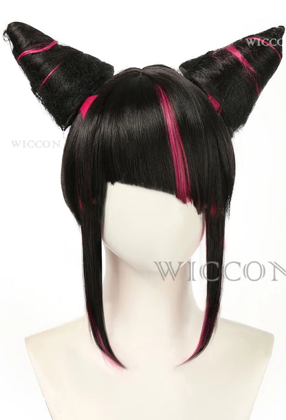 SF6 Juri Han Cosplay Costume Set Polyester Women - Wig / XXXL