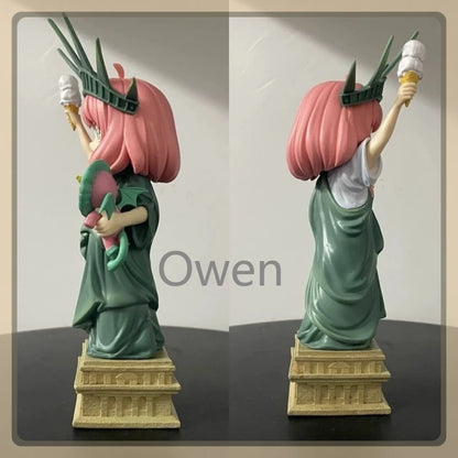 Anime Spy×Family Action Figures Anya Forger Cute Statue de la liberté figurine Model Toys PVC Collectible Ornament Birthday Gift