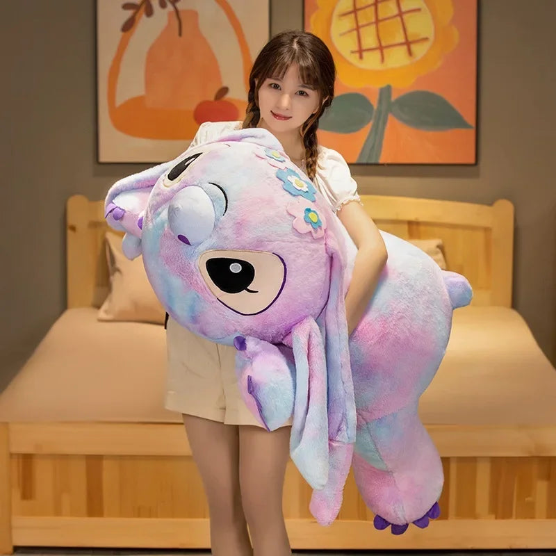 New Disney Lilo and Stitch Plush Toys Cartoon Anime Plushie Purple Pink Angel Dolls Pillow Soft Stuffed Xmas Gift for Children