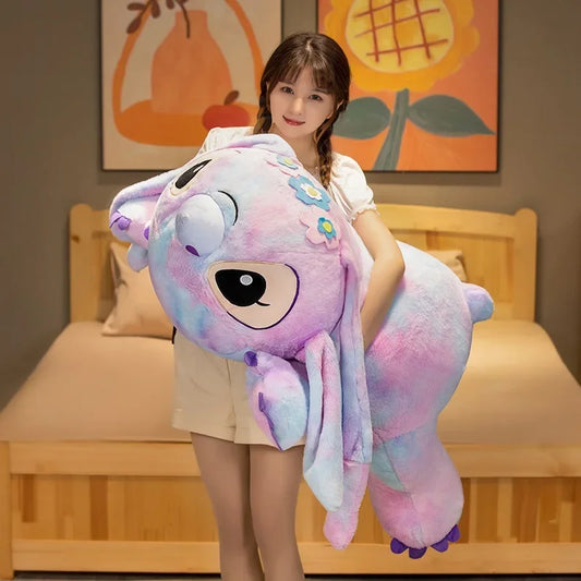 New Disney Lilo and Stitch Plush Toys Cartoon Anime Plushie Purple Pink Angel Dolls Pillow Soft Stuffed Xmas Gift for Children