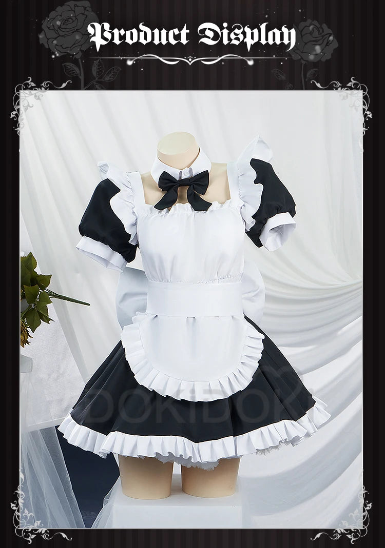 Gotou Hitori Cosplay Anime Bocchi the Rock! 【S-2XL】DokiDoki Cute Maid Uniform Dress Gotou Hitori Women Cosplay Costume Plus Size