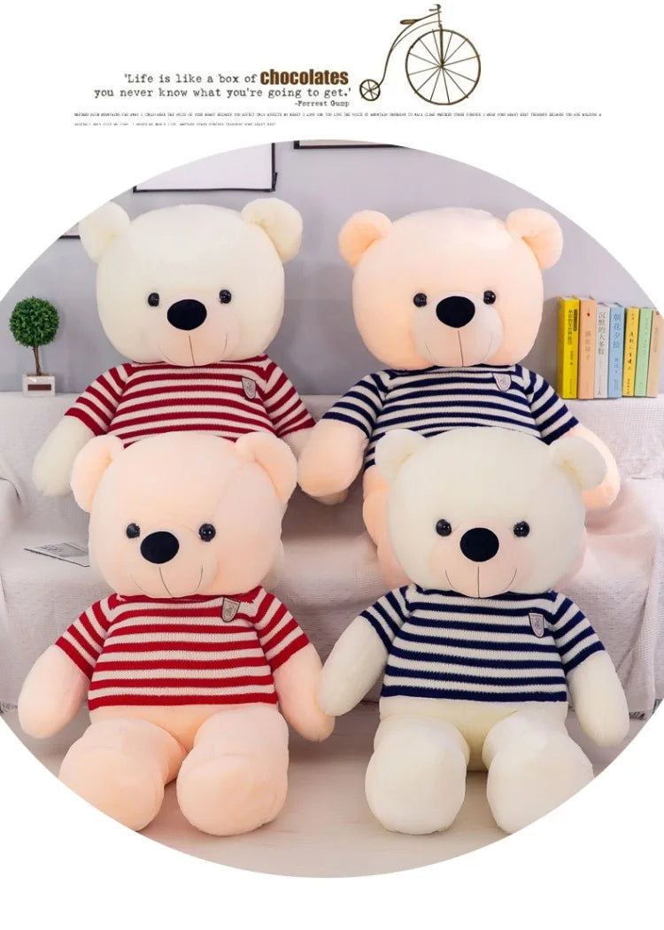 160Cm Big sweater bow tie Plush Toy Teddy Bear Giant Stuffed Animals Birthday Anniversary Gift Soft Sleeping Pillow Grilfriend