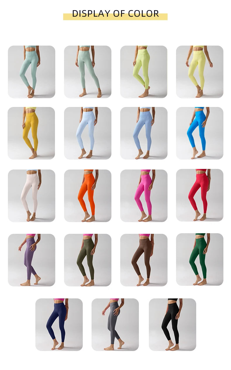 High Waist Naked Feeling Leggings for Women – Fitness Running Yoga Gym and Casual Workout Tight Pants