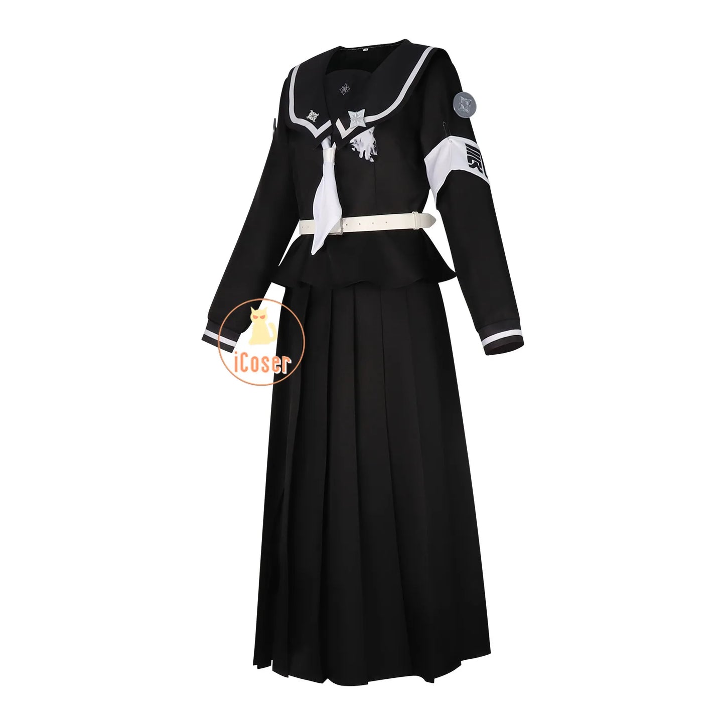 iCoser The Hundred Line Hiruko Shizuhara Cosplay Costume Wig Battle Uniform Last Defense Academy Halloween Party for Women Girls