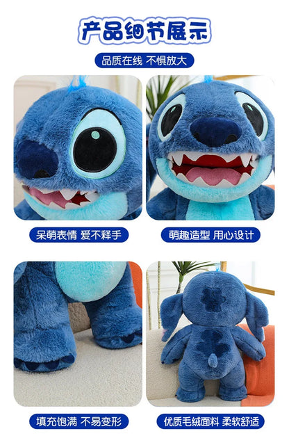 60cm Big Size Disney Stitch Cartoon Anime Plush Stuffed Doll Room Decoration Peluche Pillow Kawaii Plushies Ornaments Gifts