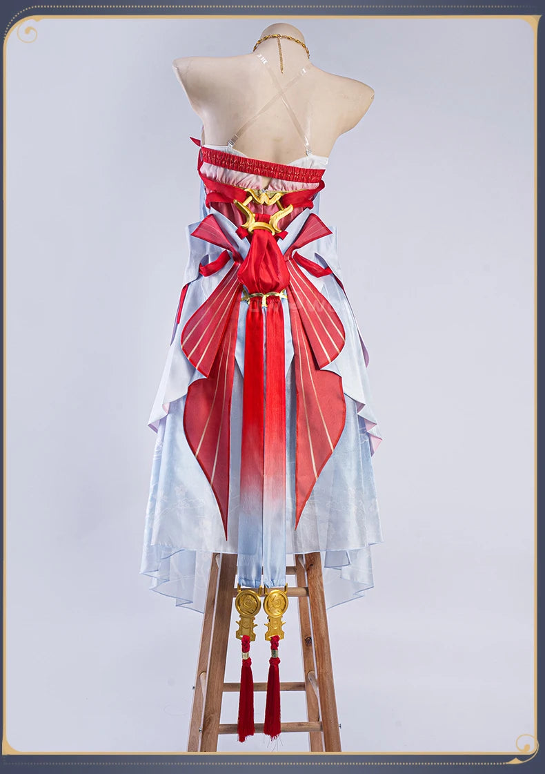 LAST BATCH UWOWO Jinhsi Cosplay Game Wuthering Waves Jinhsi Peach Blossom Cosplay Costume Dress Halloween Costume