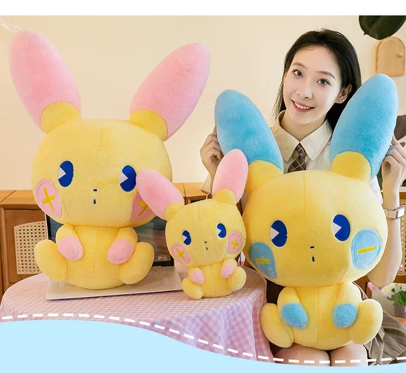 Pokemon Plusle Minun Plush Toys Anime Pokémon Plushie Dolls 30/70cm Cute Stuffed Pillow Pikachu Christmas Gifts for Childrens