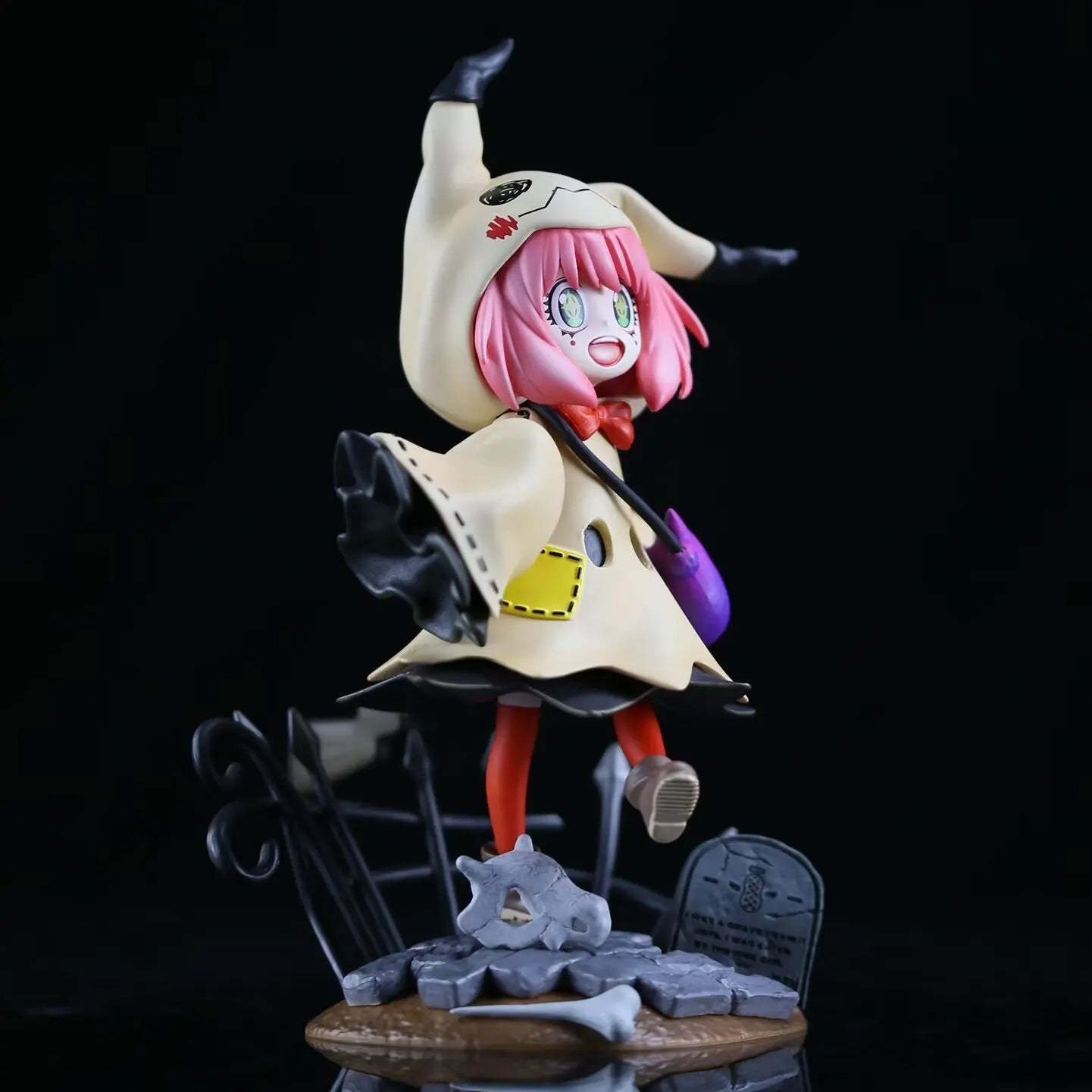 22cm Spy x Family Anime Anya Forger Action Figure Anya Cosplay Mimikyu Figurine Collection Statue Model Ornament Desk Toys Gift