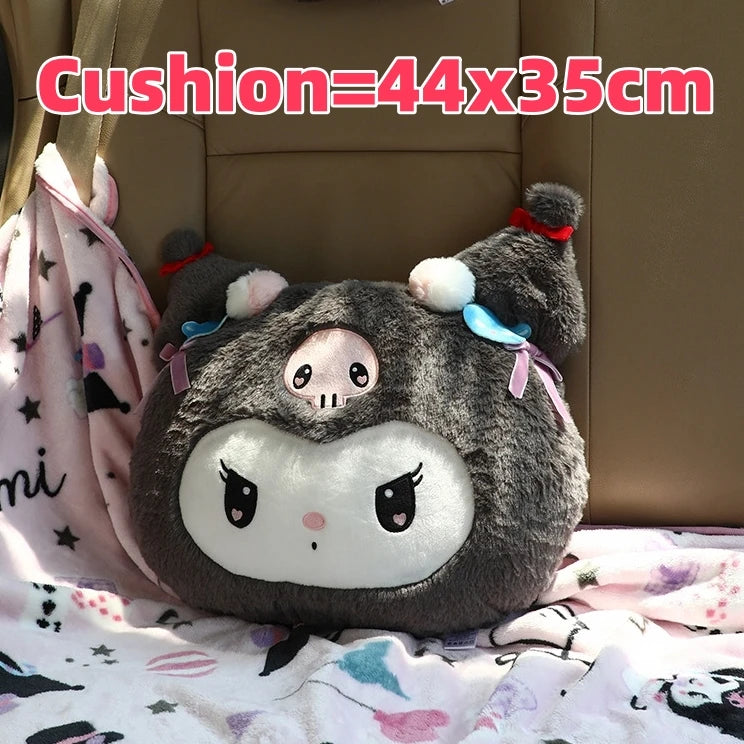 Lovely Kuromi My Melody Plushies Stuffed Anime Headrest Comfortale Soft Cuddly Pillow Cartoon Plush Toy Blanket Xmas Gifts Girl