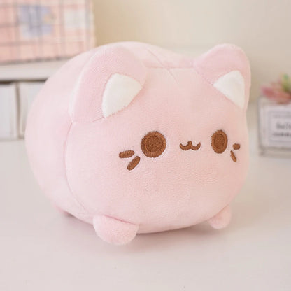 20cm Colorful Plush Cats Cartoon Peach Cat Plushies Soft Toy Lovely Meow Cat Stuffed Doll Kawaii Decor Girl Boy Birthday Gift