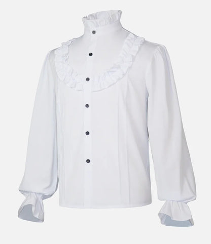 Men Medieval Vintage Prince Costume Pirate Cosplay Shirt Trench Renaissance Victorian Edwardian Men Viking Warrior Knight Outfit