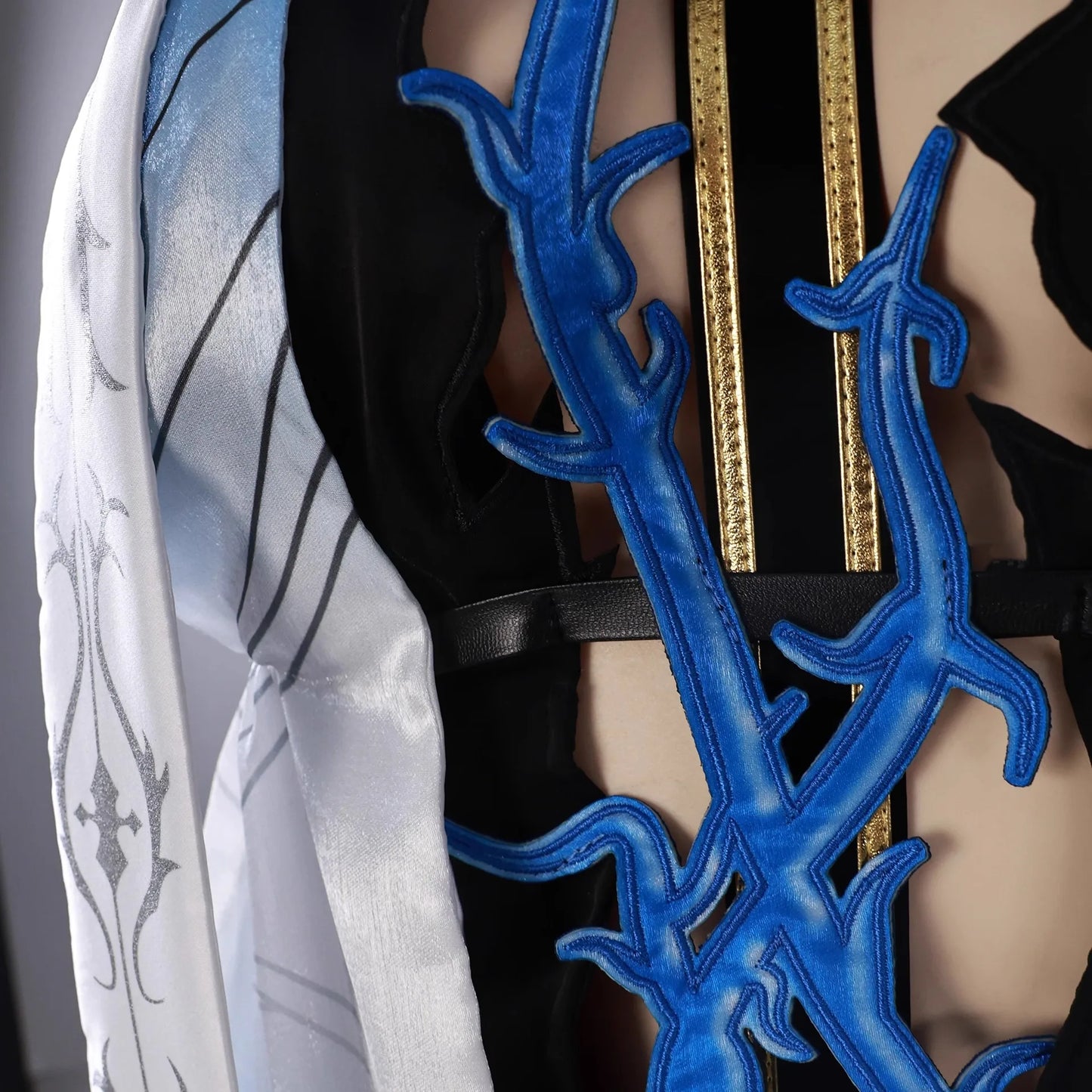 Wuthering Waves Fleurdelys Cosplay Costume Wig Uniform Cartethyia Elf Ears Rinascita Halloween Party for Women Girls Carnival