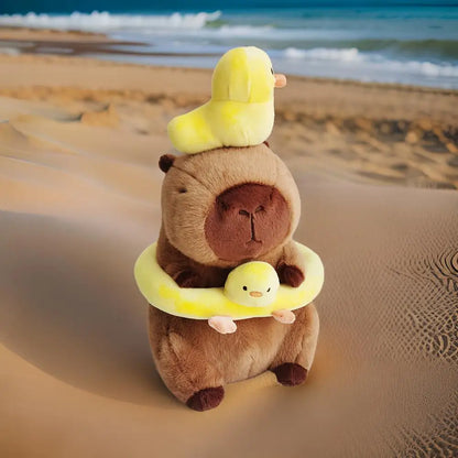 New Arrival Capybara Plushies Xmas Birthday Party Decor Capibara Soft Toys Cute Chips Bag Cake Capybara Stuffed Toy Kids Gift