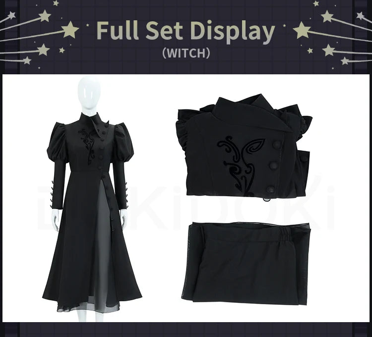 Glinda Elphaba Cosplay Costume Wicked Cosplay【XS-3XL】DokiDoki-N Women Black Pink Dress Glinda Cosplay School Uniform Plus Size