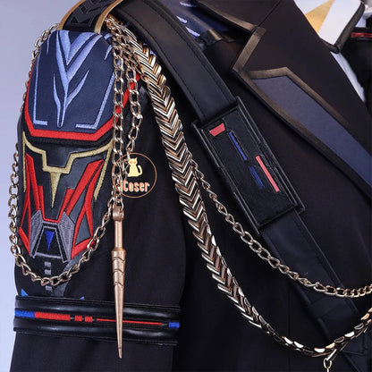 Love and Deepspace Caleb Cosplay Costume Wig Farspace Colonel Uniform Trench Halloween Party for Women Men Carnival Cos Props