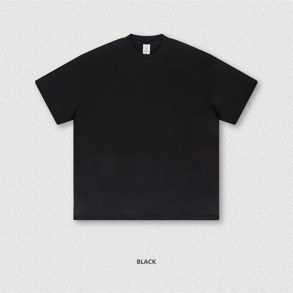 ZODF 2025 Heavy-Weight 425gsm 100% Cotton T-Shirts For Men Unisex Summer Oversized O-Neck Basic Solid T Shirt Brand Tees HY0485