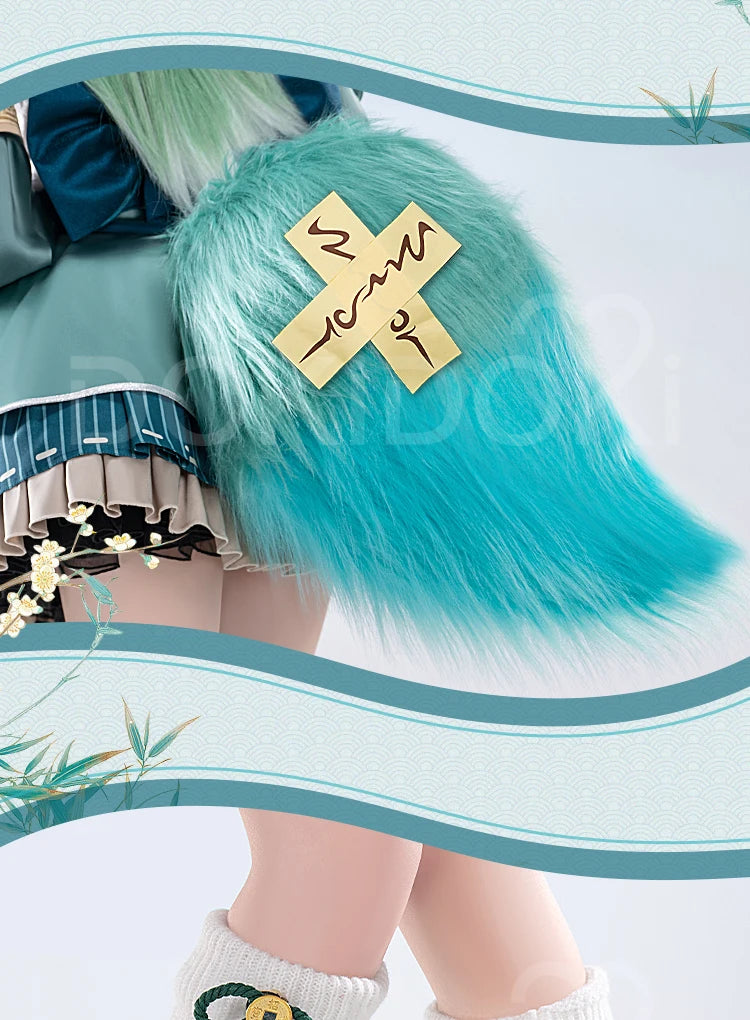 Huohuo Cosplay Costume Game Honkai: Star Rail DokiDoki-R Honkai Women Cute Maid Costume Huo Huo Cosplay Tail Christmas