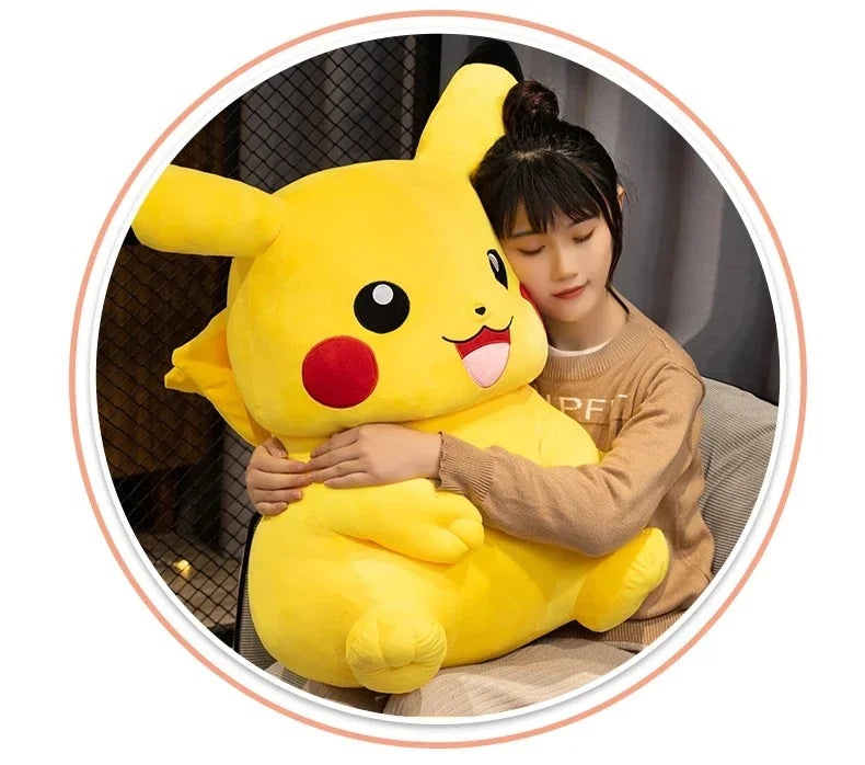 Cartoon Pikachu Plush Toy Lovely Peluche Stuffed Anime Pikachu Doll Kawaii Room Decor Soft Sofa Cushion Pillow Birthday Gifts