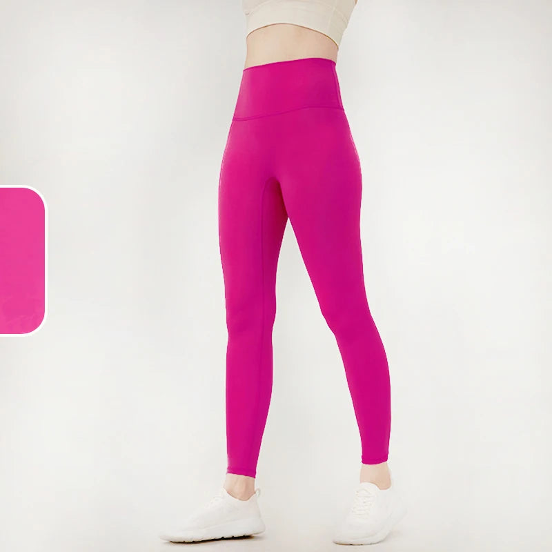 The Codex Seamless Yoga Leggings for Women – Athletic Gym Workout Fitness Pants Tights - Pitaya / XL