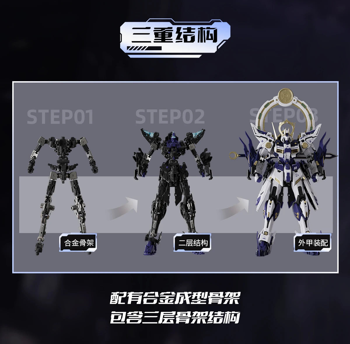 1/100 CANG-TOYS World God Battle SUSANOO Fully Poseable Mecha Warrior Action Figure Assembly Model Gift