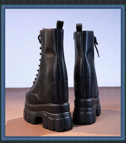IN STOCK Women Cosplay Props 18cm Heightening Shoes DokiDoki Women Daily 12cm 11cm 18cm 22cm Black White Boots Shoes Halloween