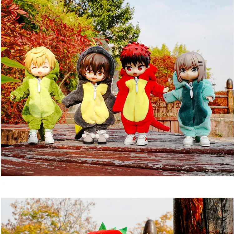 New Cute Dinosaur Animal Monster Doll Clothes For Ob11 obitsu 11 Molly Gsc 1/12 BJD Doll Accessories Clothing BJD Baby Clothes