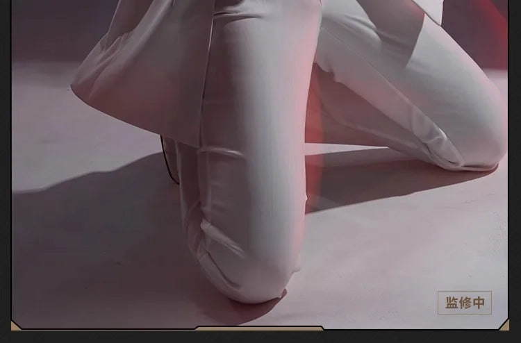 iCoser Anime To Be Hero X Cosplay Costume Wig Hero X Uniform White Suit Orange Glasses Tie Halloween Party for Women Men Props