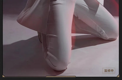 iCoser Anime To Be Hero X Cosplay Costume Wig Hero X Uniform White Suit Orange Glasses Tie Halloween Party for Women Men Props