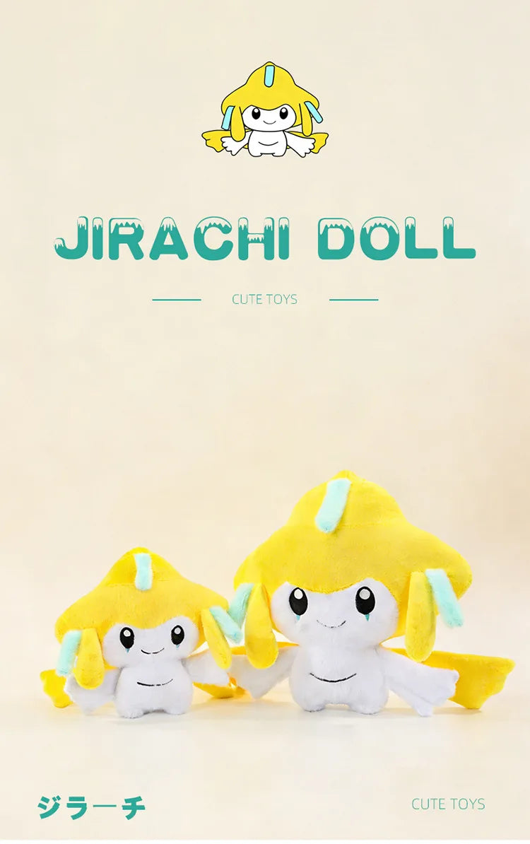 30-75CM Big Size Pokémon Jirachi Plushies Cartoon Anime Peluche Comfortable Soft Doll Kawaii Ornament Children's Toy Gifts