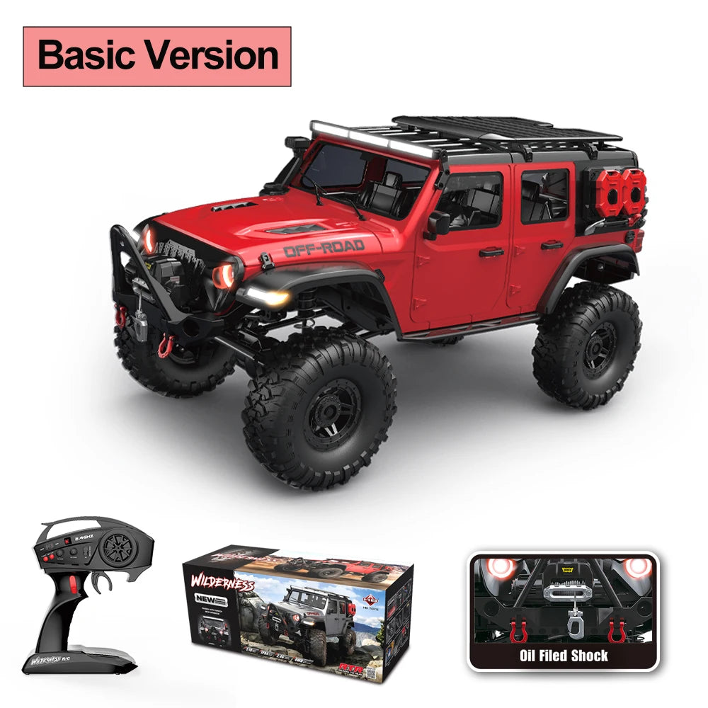 1/10 RC Car HB RTR R1011 Remote Control Vehicle 2.4G Full Proportional Rock Crawler LED Light 4WD Off-Road Climbing Truck Toys