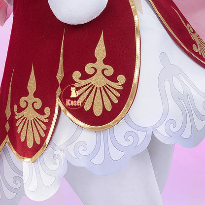iCoser Honkai Star Rail Hyacine Cosplay Costume Wig Dress Hat Uniform Amphoreus Halloween Party for Women Girls Carnival Props