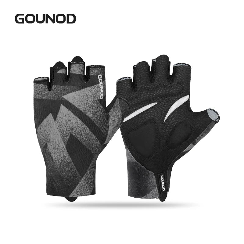 Professional Breathable Anti-Slip Half Finger Gloves for Gym Fitness Cycling and Fishing – Men & Women - gl077-bk / M