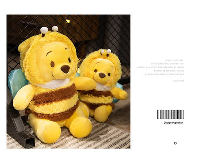 50cm Genuine Disney Bee Winnie The Pooh Plush Toys Pillow Kawaii Anime Bear Stuffed Doll Toys For Children's Birthday Xmas Gifts